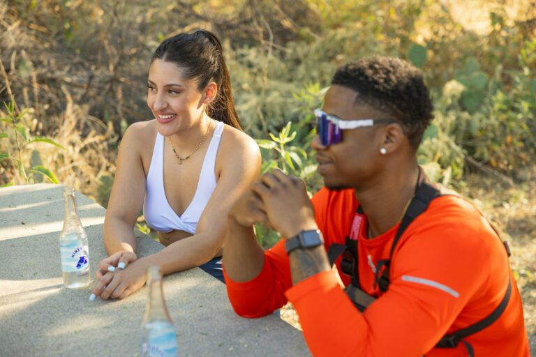 Runner water bottle hot day track