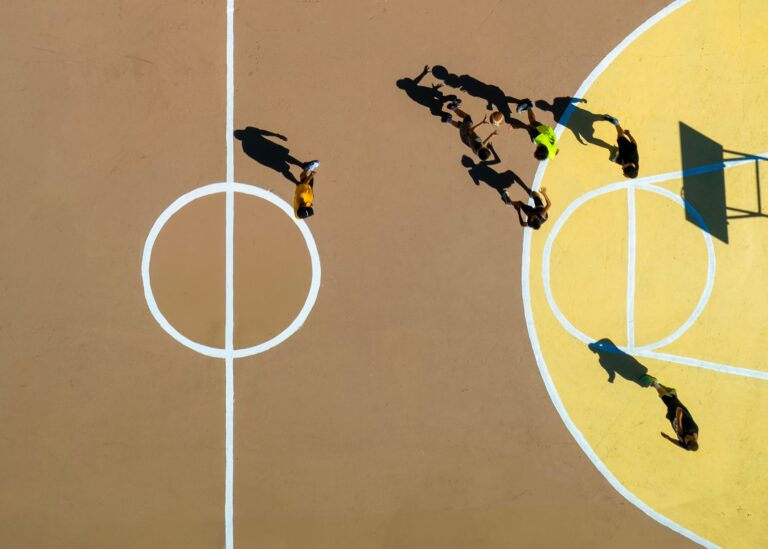 Outdoor basketball court