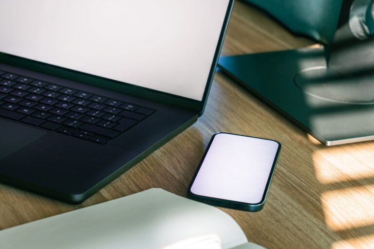 Modern workspace laptop