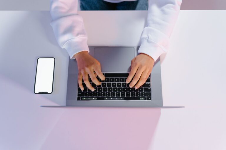 Person using laptop