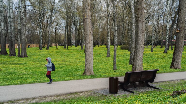 Older runner jogging