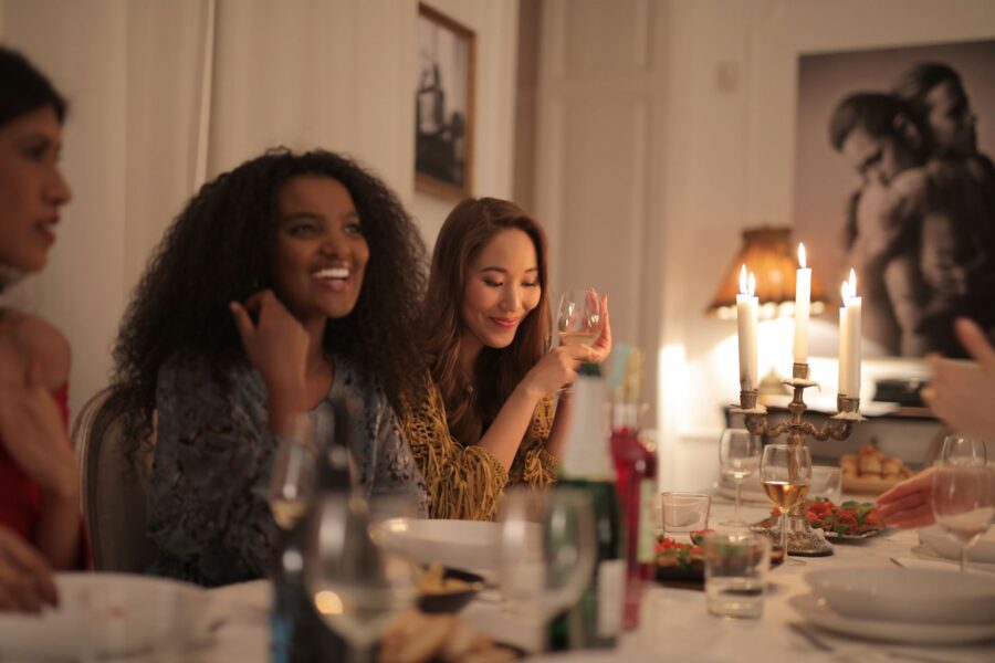 Cozy dinner party