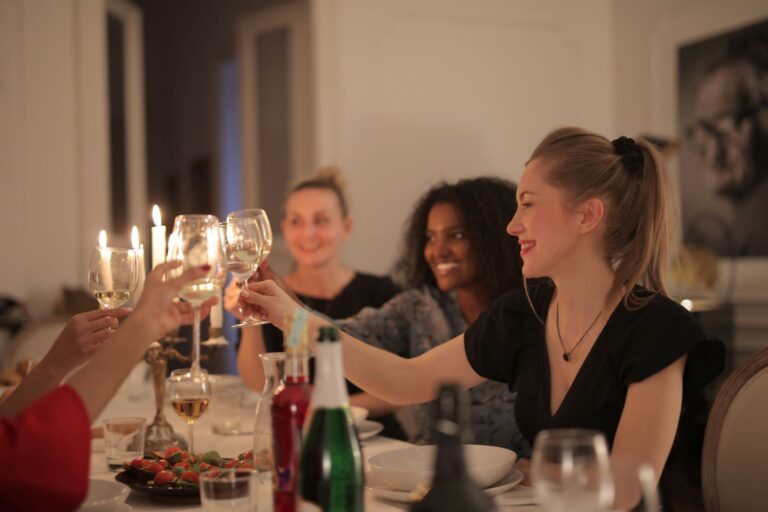 Cozy dinner party