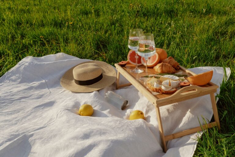 Backyard picnic blanket