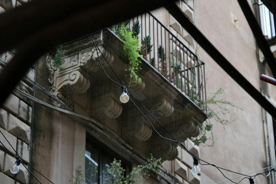 Small balcony seating