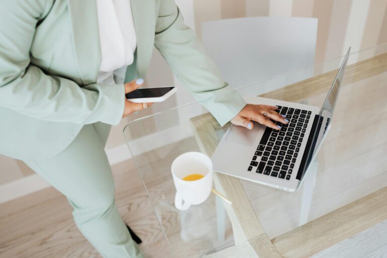 Person using laptop