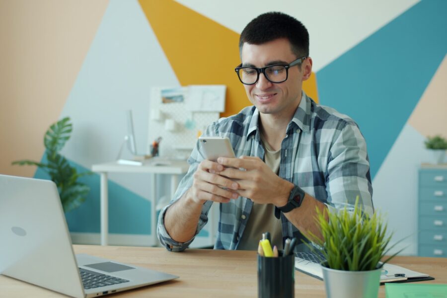 Person using laptop