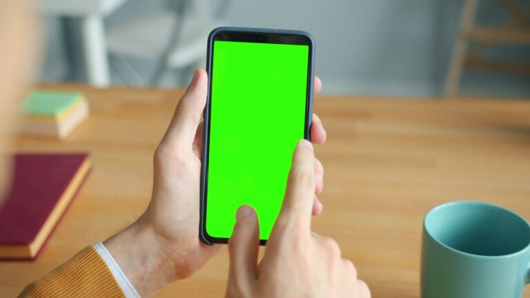 Person putting smartphone