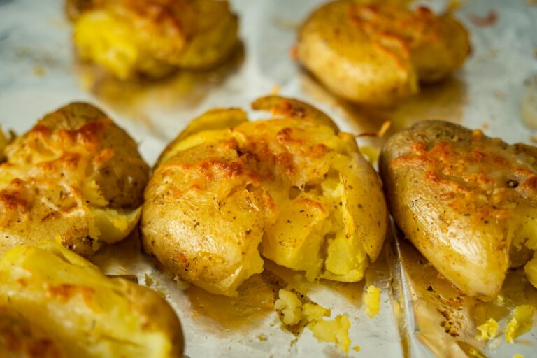 Crispy smashed potatoes