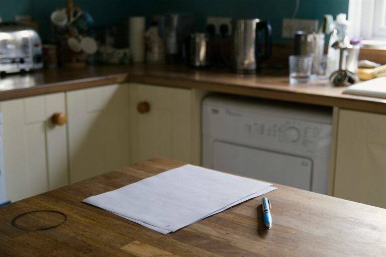 Kitchen table morning