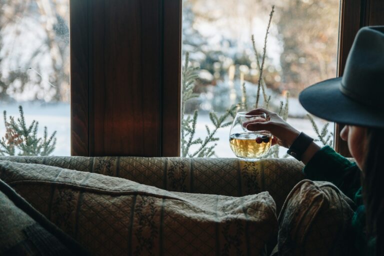 Woman drinking tea