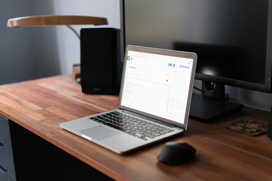 Laptop desk bank statements subscription list