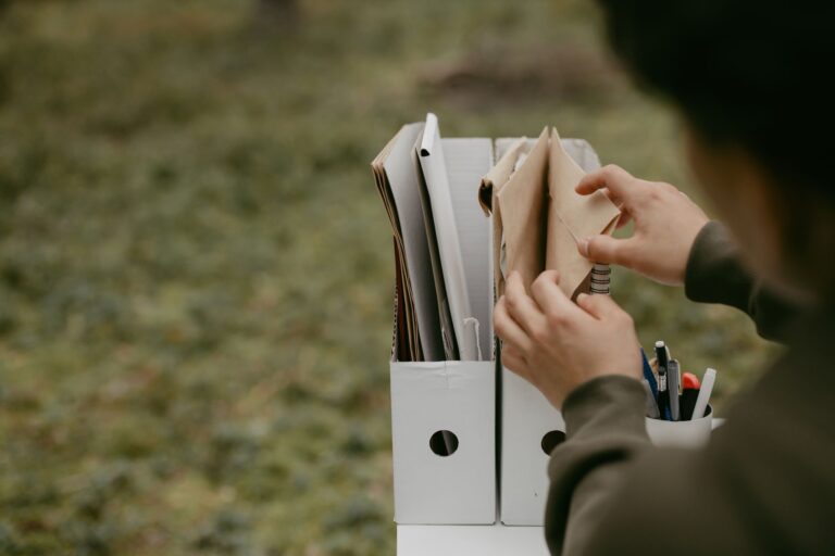 Organized filing folders