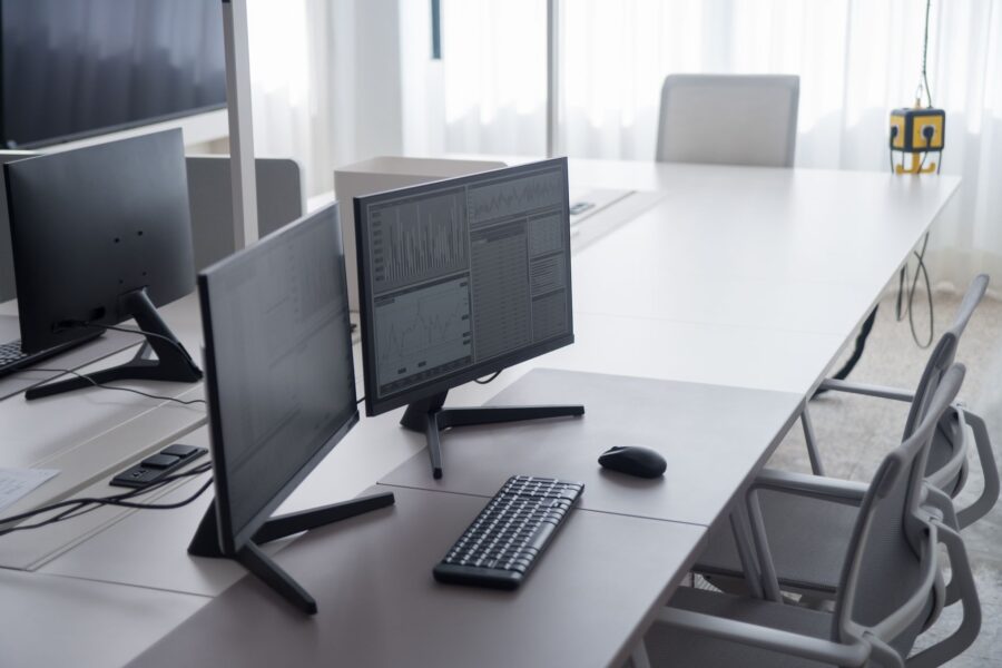Office worker desk