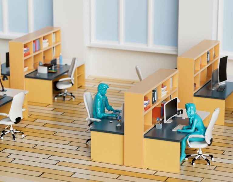 Office worker desk
