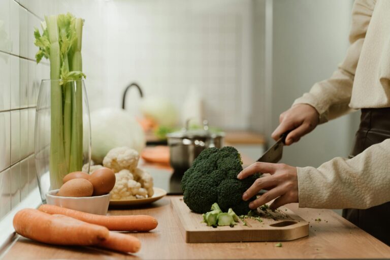 Person preparing balanced