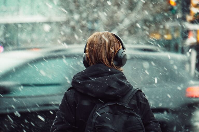 Person walking outside