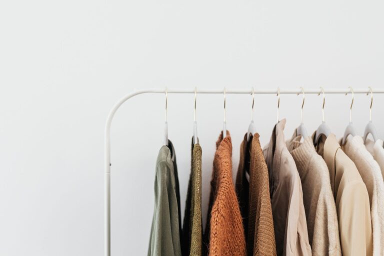 Organized bedroom wardrobe