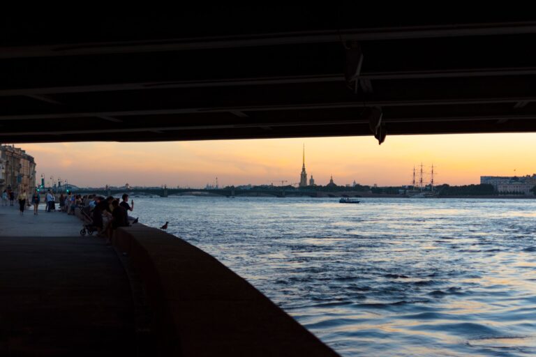 City skyline river