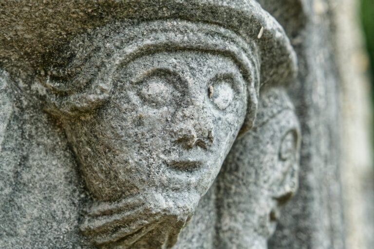 Historic gravestones sculpture