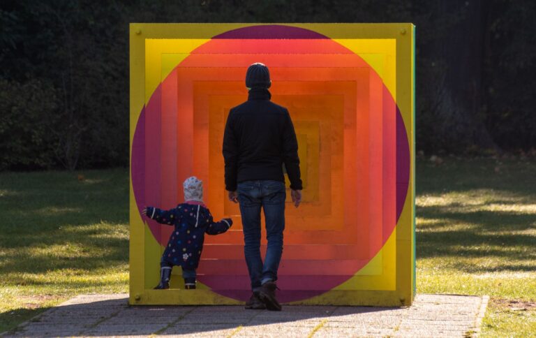 Child exploring tactile