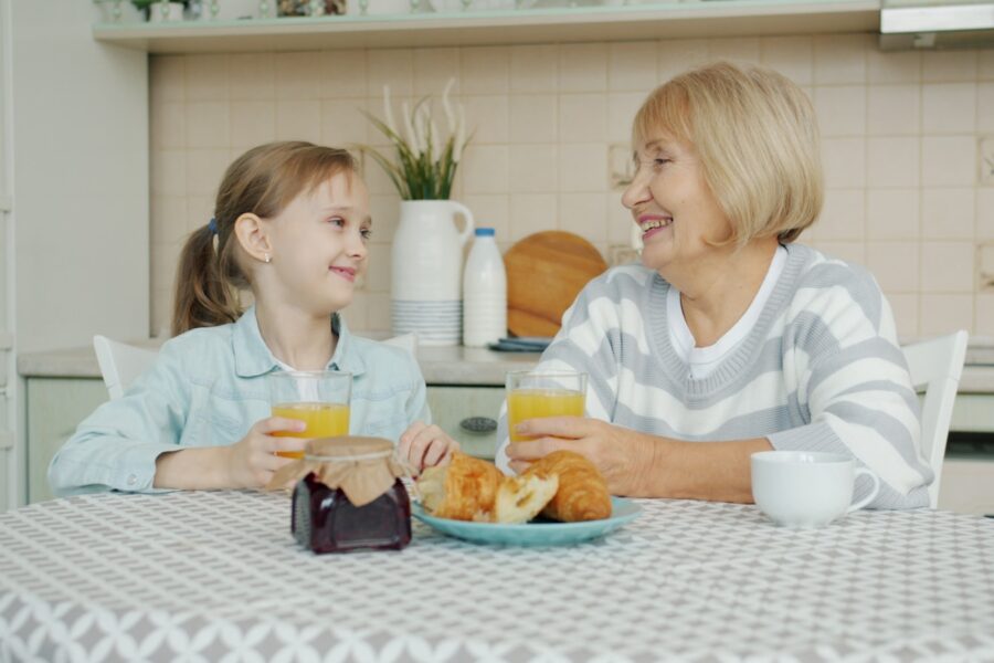 Family morning kitchen