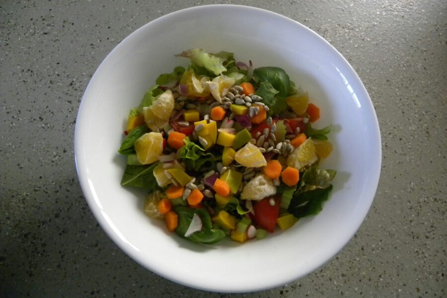 Cooked lentil salad