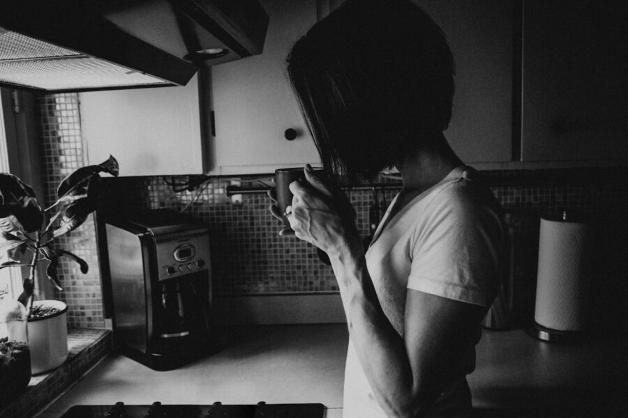 Woman drinking water