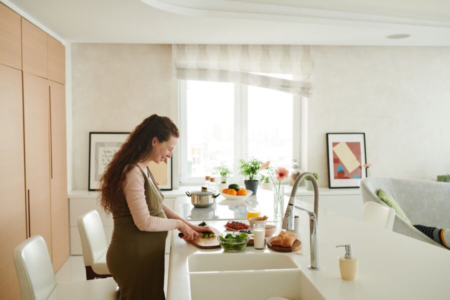 Person preparing balanced