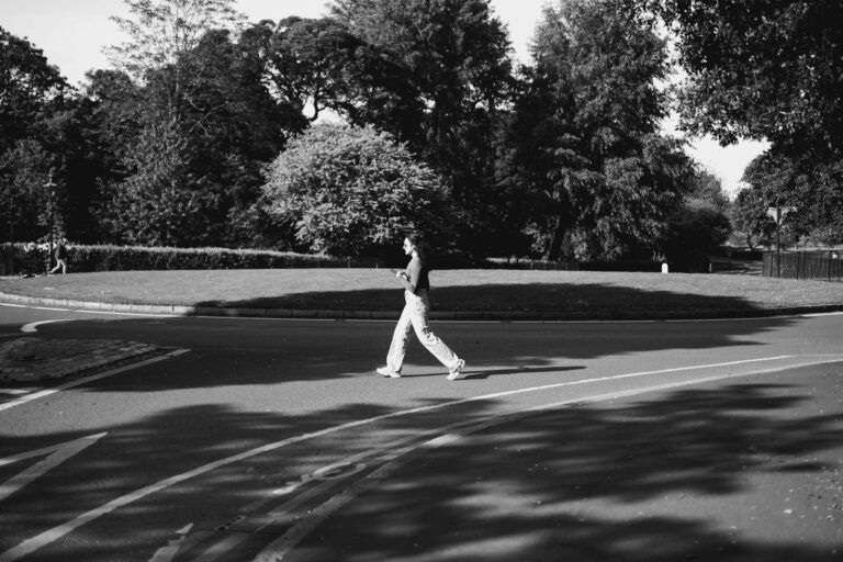 Woman walking park