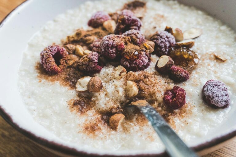 Oatmeal bowl berries