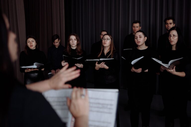 Choir singing concert