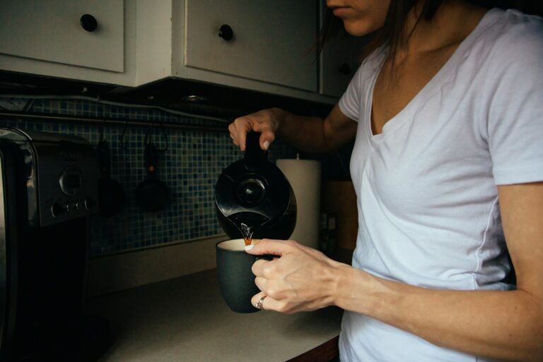 Woman morning routine