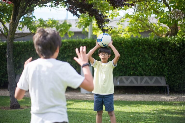 Family playing active