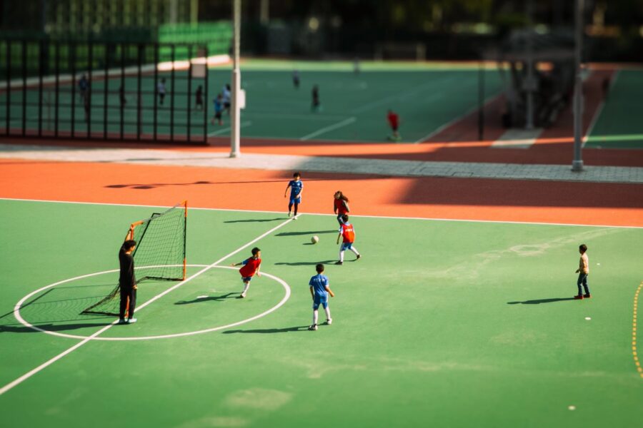 Children playing team