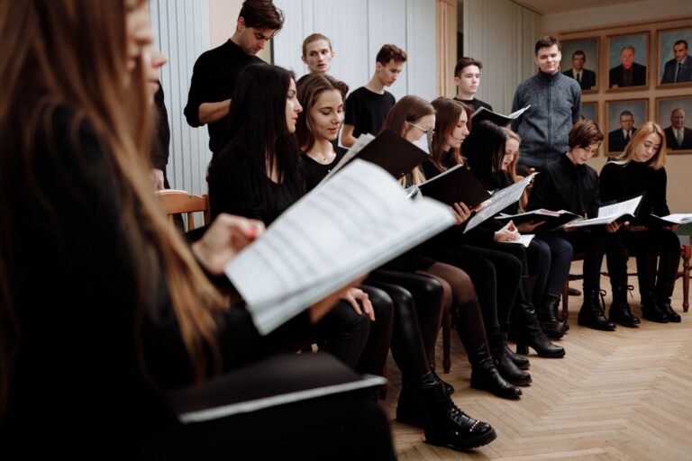 Community choir rehearsal