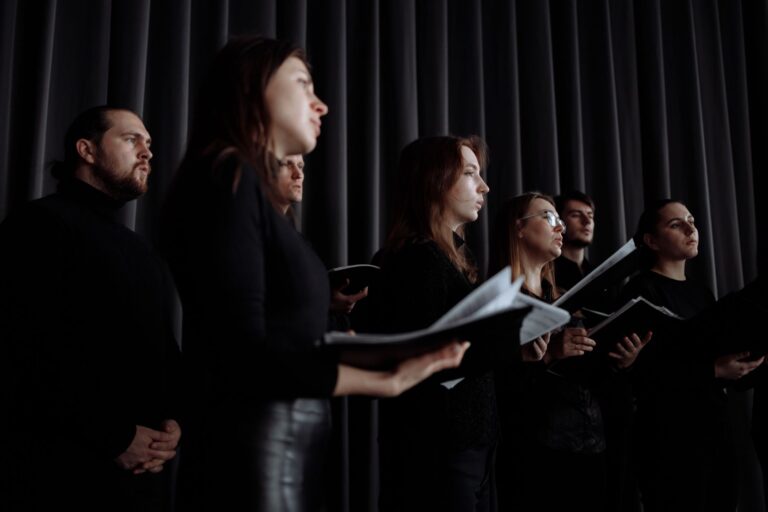 Community choir rehearsal