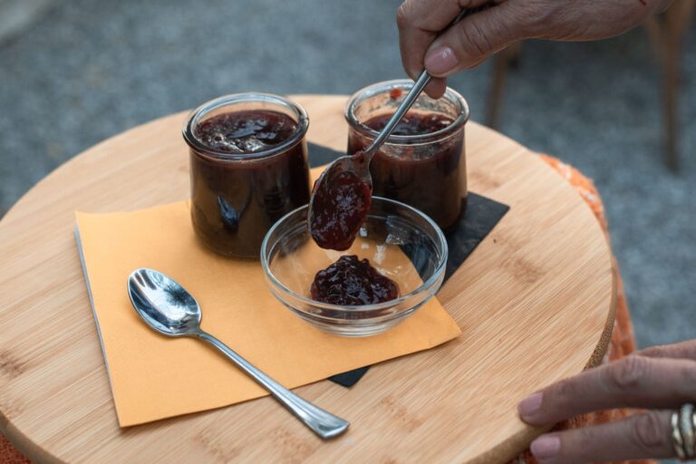 Homemade preserves jars