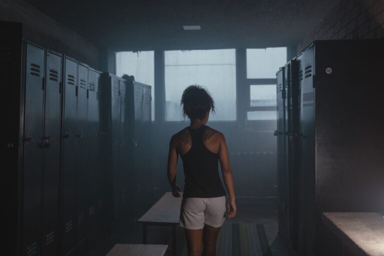Locker room athlete