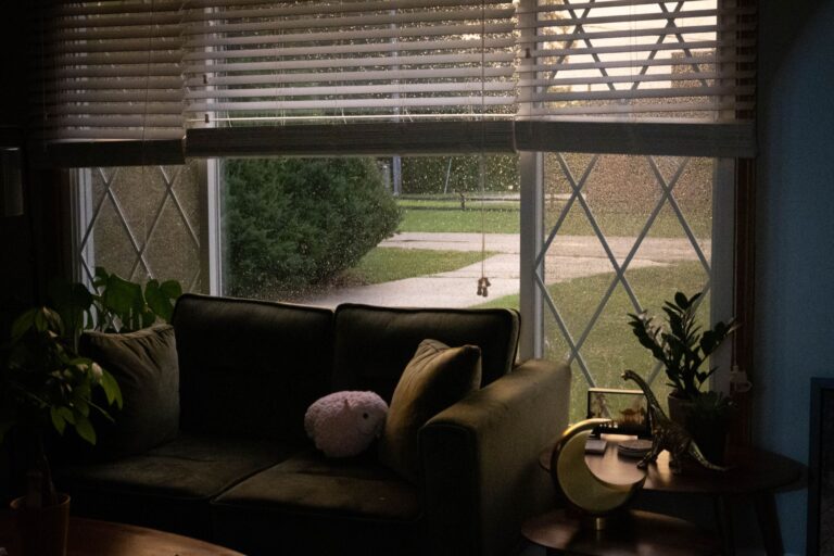 Cozy library rainy