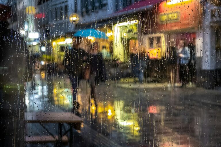 Rainy city street