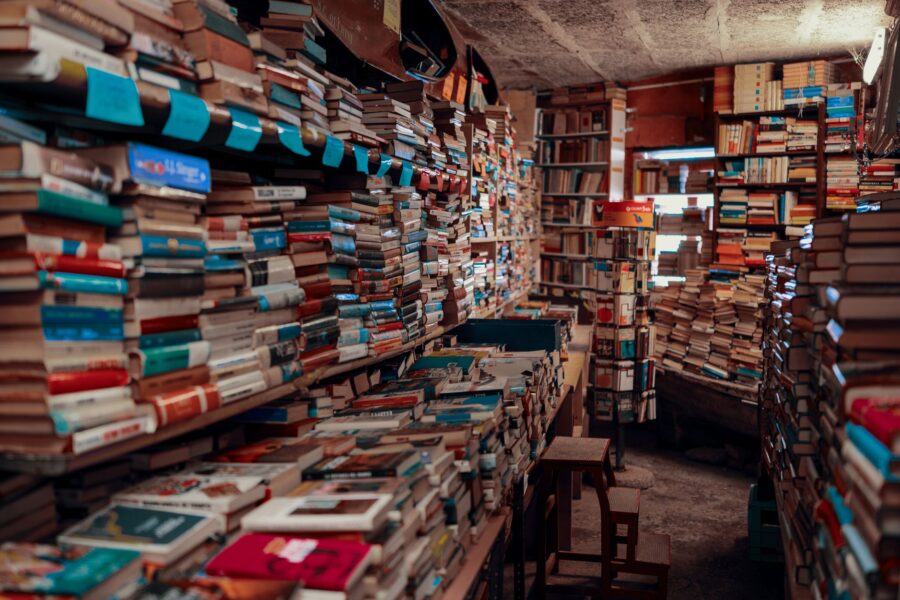 Secondhand bookshop interior