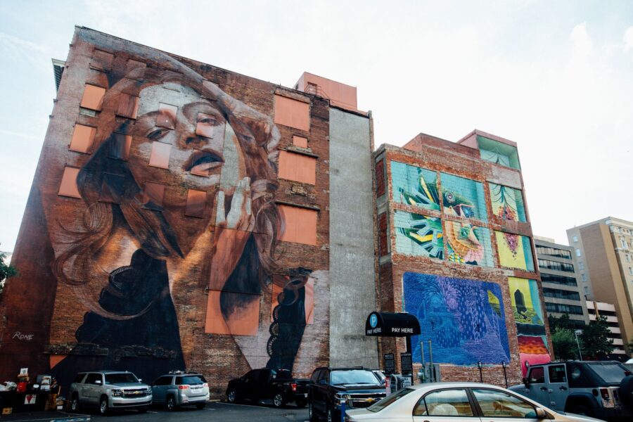 Colorful street mural