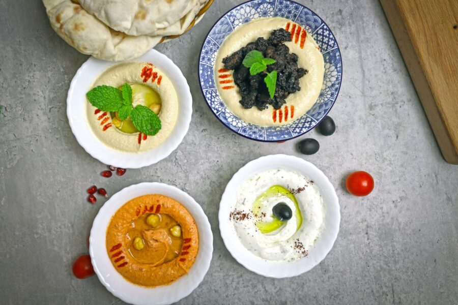 Mezze sharing platters