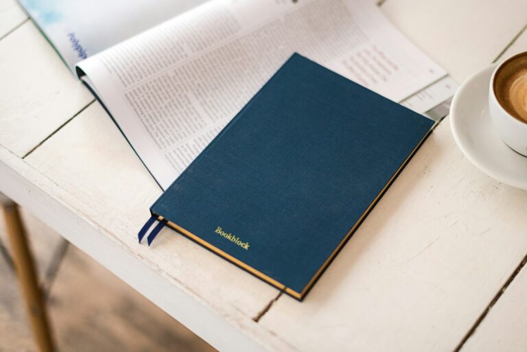 Desk notebook coffee