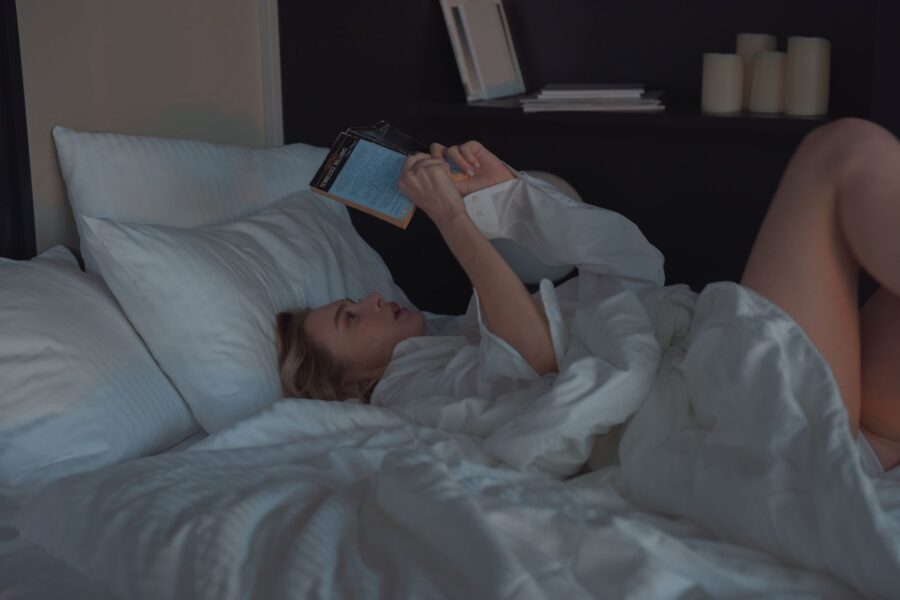 Woman evening routine