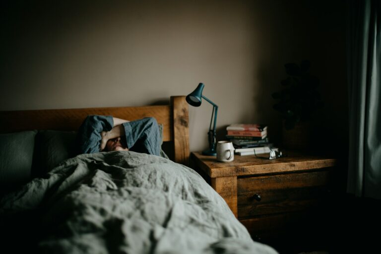 Cozy bedroom night