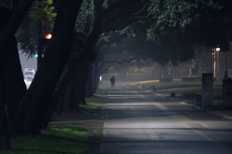 Person walking alone