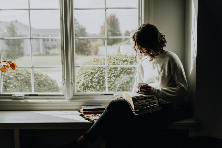 Person sitting window