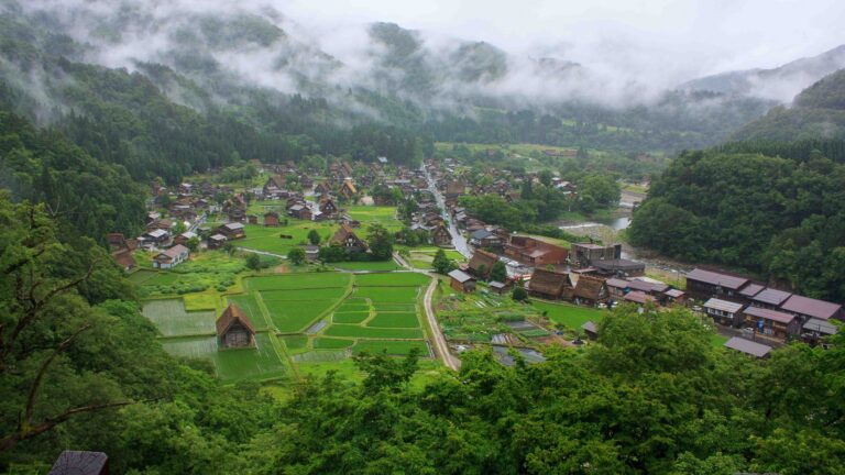 Japanese countryside village